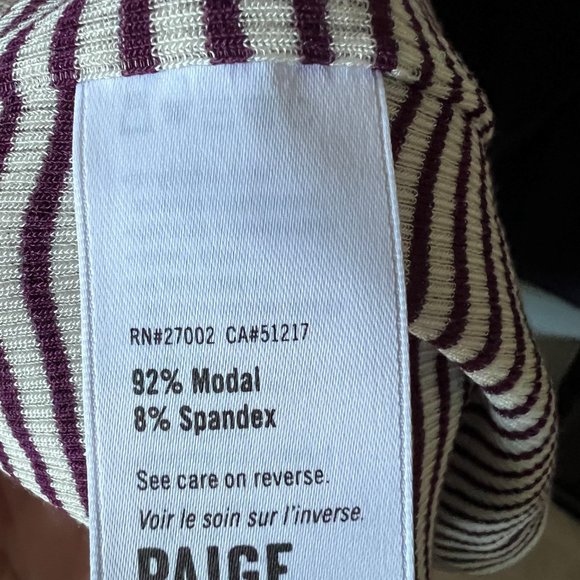 NWT Paige Mia Sleeveless Dress/ White/Dark Purple Stripe - Picture 7 of 8